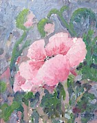Poppy and two buds Painting by Milly Tseng