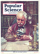 Popular Science Magazine Cover April 1921 Issue Drawing by Popular Science