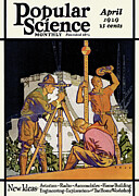 Popular Science Magazine Cover April 1929 Issue Painting by Popular Science