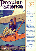 Popular Science Magazine Cover April 1930 Issue Drawing by Popular Science