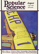 Popular Science Magazine Cover August 1929 Issue Painting by Popular Science