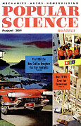 Popular Science Magazine Cover August 1957 Digital Art by Popular Science