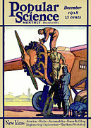 Popular Science Magazine Cover December 1928 Issue Painting by Popular Science