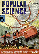 Popular Science Magazine Cover December 1937 Issue Drawing by Popular Science