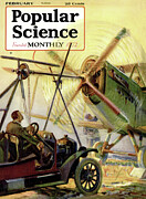 Popular Science Magazine Cover February 1928 Drawing by Popular Science