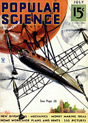 Popular Science Magazine Cover July 1933 Drawing by Popular Science
