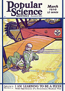 Popular Science Magazine Cover March 1929 Issue Painting by Popular Science