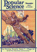 Popular Science Magazine Cover November 1927 Issue Drawing by Popular Science