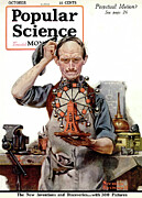 Popular Science Magazine Cover October 1920 Issue Drawing by Popular Science