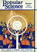 Popular Science Magazine Cover October 1927 Issue Drawing by Popular Science