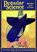 Popular Science Magazine Cover October 1928 Drawing by Popular Science