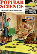 Popular Science Magazine Cover October 1952 Issue Drawing by Popular Science