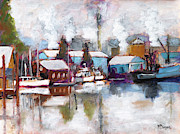 Port of Toledo Marina Painting by Mike Bergen