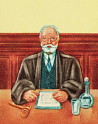 Portrait of a Judge Drawing by CSA Images Portrait of a Judge Drawing by CSA Images