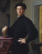 Portrait Of A Young Man, C1530 Oil On Wood Painting by Agnolo Bronzino