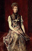 Portrait of Dora Von Makart, 19th century. HANS MAKART . Painting by Hans Makart -1840-1884- Portrait of Dora Von Makart, 19th century. HANS MAKART . Painting by Hans Makart -1840-1884-