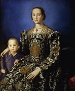 Portrait Of Eleanor Of Toledo With Her Son Giovanni De Painting by Agnolo Bronzino Portrait Of Eleanor Of Toledo With Her Son Giovanni De Painting by Agnolo Bronzino