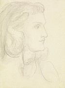 Portrait Of Mrs Beyer Drawing by Dante Gabriel Rossetti Portrait Of Mrs Beyer Drawing by Dante Gabriel Rossetti