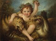 Portrait Of The Hon George Lamb, As The Infant Bacchus Painting by Maria Hadfield Cosway