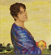 Portrat Frau Von Stuck Painting by Franz Von Stuck