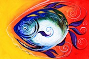 Positive Fish Painting by J Vincent Scarpace