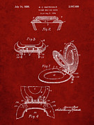 Pp130- Burgundy Toilet Seat Poster Digital Art by Cole Borders