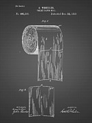 Pp53-black Grid Toilet Paper Patent Digital Art by Cole Borders