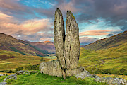 Praying Hands sunset, Glen Lyon Photograph by David Ross