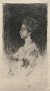 Profile Head Of A Japanese Girl Drawing by Robert Frederick Blum Profile Head Of A Japanese Girl Drawing by Robert Frederick Blum