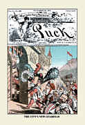 Puck Magazine: The City's New Guardian Painting by F. Graetz