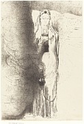 Puis Lange Prit Lencensoir Drawing by Odilon Redon