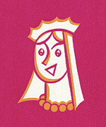 Queen Wearing Crown and Veil Drawing by CSA Images