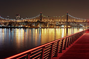 Queensboro Bridge At Night Photograph by Allan Baxter