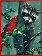 Raccoon Painting by William Vanderdasson