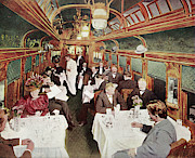 Railroad Dining Car, 1899 Photograph by George Mead
