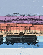 Railroad Yard Drawing by CSA Images Railroad Yard Drawing by CSA Images