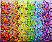 Rainbow of Butterflies Digital Art by Kevin Middleton