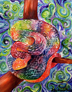 Rainbow Snake Painting by Stephanie Analah