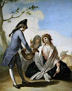 Ramon Bayeu y Subias / 'A Rural Gift', ca. 1778, Spanish School. Painting by Francisco Bayeu y Subias -1734-1795-