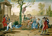 Ramon Bayeu y Subiras / 'A Game of Petanque', Cartoon for a tapestry. Painting by Ramon Bayeu y Subias -1746-1793-