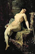 Ramon Marti Alsina / 'Female Nude', Oil on canvas. Painting by Ramon Marti Alsina -1826-1894-