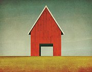 Red Barn Summer Painting by Ryan Fowler