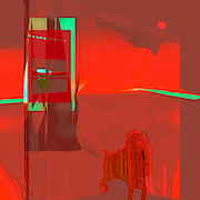 Red Door to Santa Fe Sunset Mixed Media by Zsanan Studio Red Door to Santa Fe Sunset Mixed Media by Zsanan Studio
