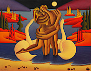 Red Island Lovers  Painting by Alan Kenny