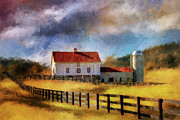 Red Roof Barn In Autumn Digital Art by Lois Bryan Red Roof Barn In Autumn Digital Art by Lois Bryan