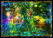 Redbird Singing Songs of Love in the Tree of Hope Mixed Media by Aberjhani