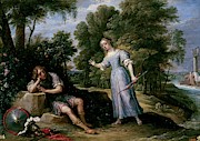 'Reinaldo enamorado de Armida, en la isla de Orontes', 1628-1630, Flemish School,... Painting by David Teniers the Younger -1610-1690- 'Reinaldo enamorado de Armida, en la isla de Orontes', 1628-1630, Flemish School,... Painting by David Teniers the Younger -1610-1690-