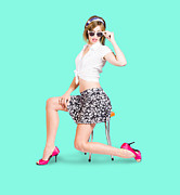 Retro brunette pin up girl in sixties fashion Photograph by Jorgo Photography Retro brunette pin up girl in sixties fashion Photograph by Jorgo Photography