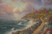 Returning Home Painting by Thomas Kinkade Studios