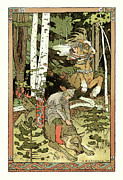 Riding the Wolf Painting by Ivan Bilibin